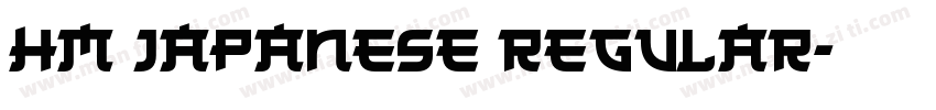 HM Japanese Regular字体转换